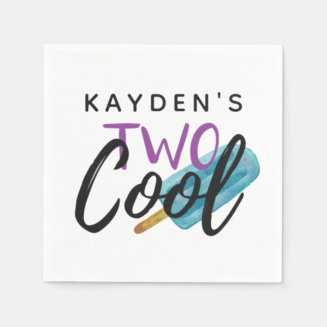 Guardanapo De Papel Duas crianças LEGAL, segundo aniversário de Verão, (Frente)