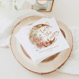 Guardanapo De Papel Duas da festa de segundo aniversário de moça rosa-