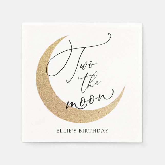 Guardanapo De Papel Duas da Lua Birthday Napkins (Frente)