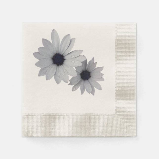Guardanapo De Papel duas flores brancas (Frente)