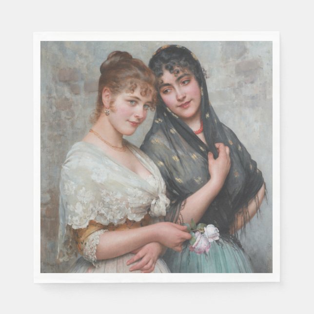 Guardanapo De Papel Duas Mulheres Venezianas (Frente)
