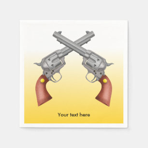 Guardanapo De Papel Duas pistolas Westen Cruzadas