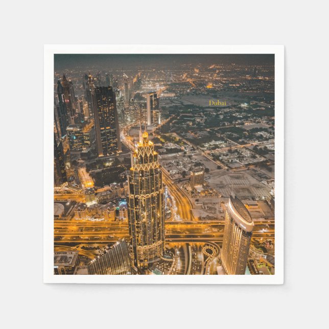 Guardanapo De Papel Dubai Emirados, Burj Khalifa, (Frente)