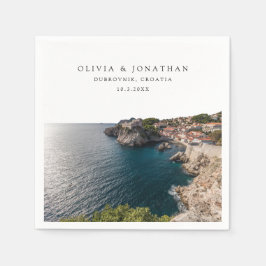 Guardanapo De Papel Dubrovnik Casamento Personalizado Cocktail Napkin