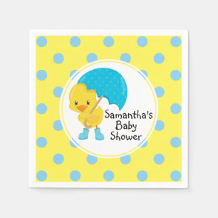 Guardanapo De Papel Ducky com Chá de fraldas Guarda-chuvas