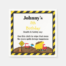 Guardanapo De Papel Dump Truck and Digger