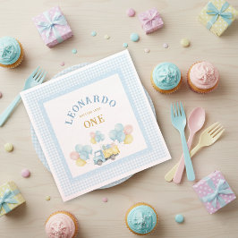 Guardanapo De Papel Dump Truck First Birthday Boy