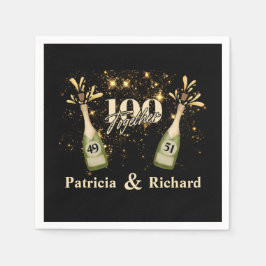 Guardanapo De Papel Dupla Celebração de Aniversário Conjunta Duas Veze