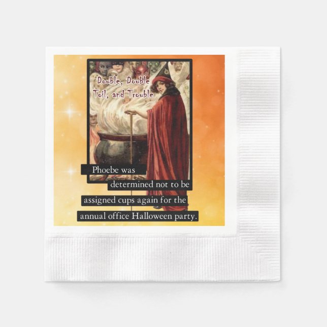 Guardanapo De Papel Duplo, Duplo, Toil e Troubleshooting Halloween Pot (Frente)