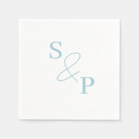 Dusty Blue Ampersand Monograma Wedkin