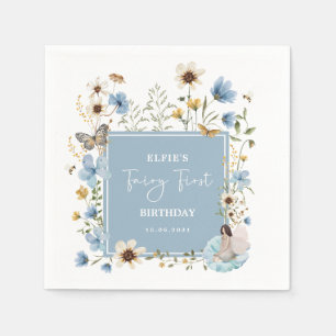 Guardanapo De Papel Dusty Blue Fairy Fairy Girl Birday