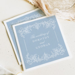 Guardanapo De Papel Dusty Blue Ornamentado Wedding