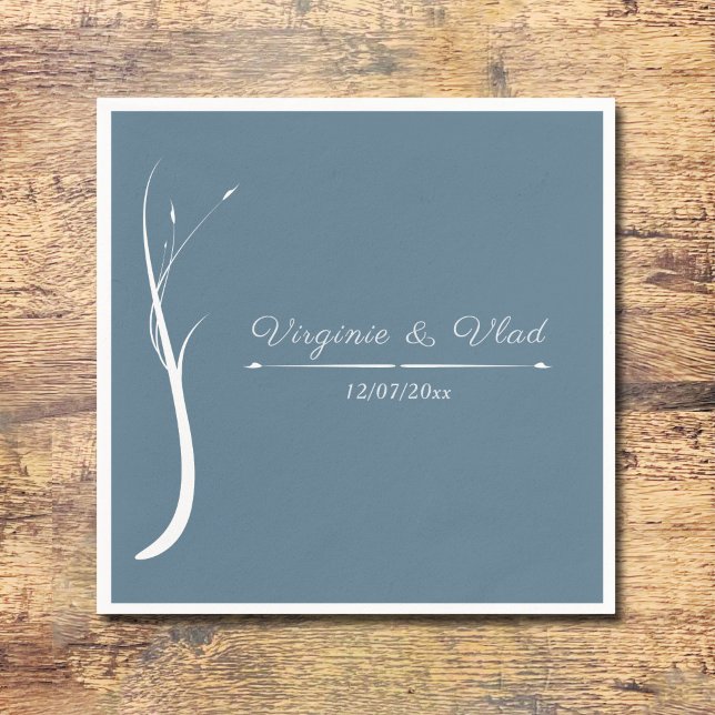 Guardanapo De Papel Dusty Blue Wedkins (Dusty Blue Wedding Napkins)