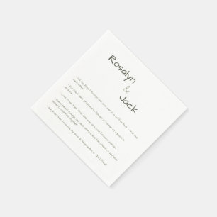 Guardanapo De Papel Dusty Green Casual Manuscrito Manuscrito Fatos Div