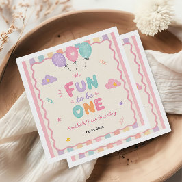Guardanapo De Papel É Divertido Ser Uma Festa de Aniversário Colorida
