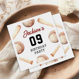 Guardanapo De Papel É Festa de aniversário de baseball no jogo