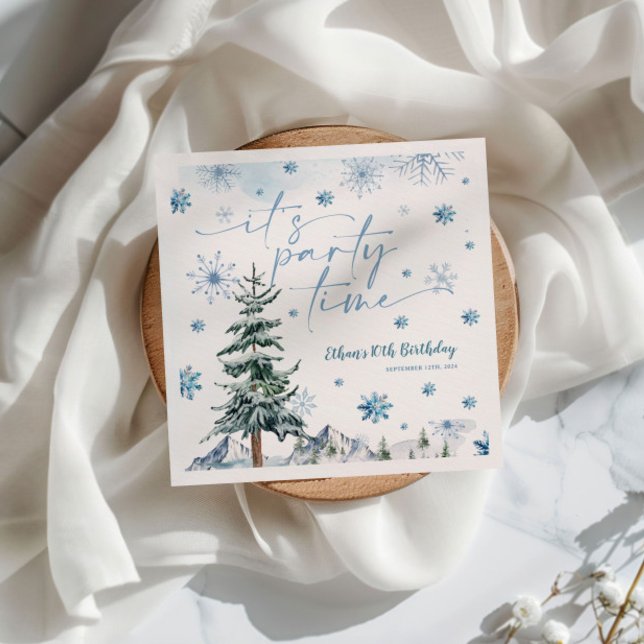 Guardanapo De Papel É festa de aniversário de inverno (Criador carregado)