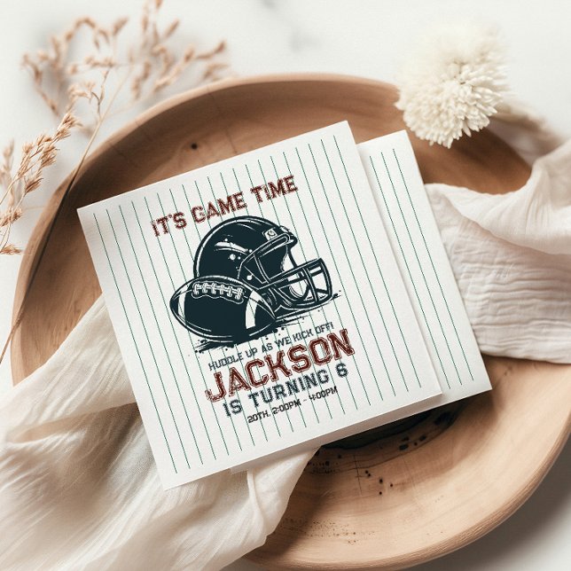 Guardanapo De Papel É hora do jogo! Jogo de aniversários de futebol (Criador carregado)