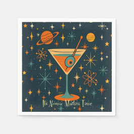 Guardanapo De Papel É hora do Martini Atômico Estrelas Cósmicas