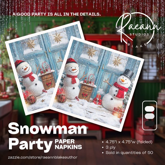 Guardanapo De Papel É o Livro de Tempo do Snowman Party Napkin (Criador carregado)
