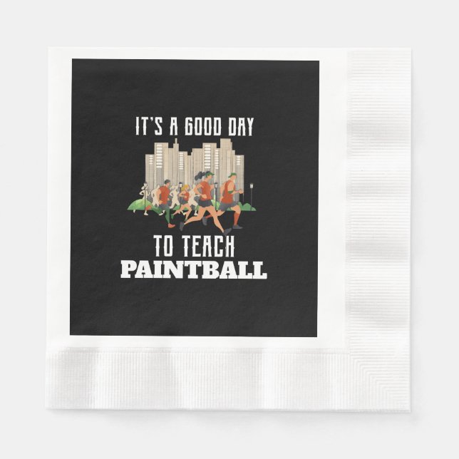 Guardanapo De Papel É Um Bom Dia Para Ensinar Paintball (Frente)