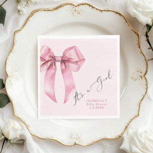 Guardanapo De Papel É um Chá de fraldas Elegante de Arco Rosa