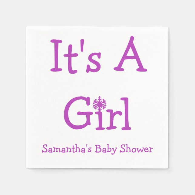 Guardanapo De Papel É Um Floco de Neve Rapariga (Frente)