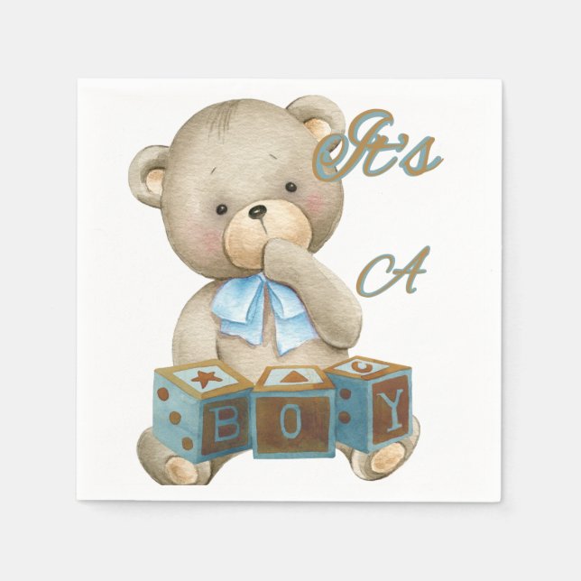 Guardanapo De Papel É um menino 3 Ply Napkins (Frente)