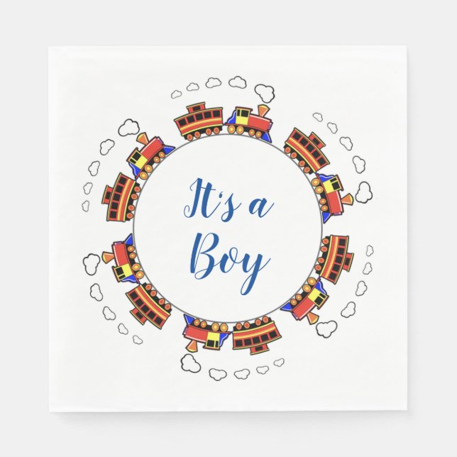 Guardanapo De Papel É um trem de brinquedo (Frente)