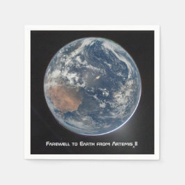 Guardanapo De Papel Earth From Artemis II