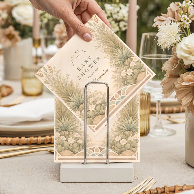 Guardanapo De Papel Earthy Desert Meadow Baby Shower (Criador carregado)