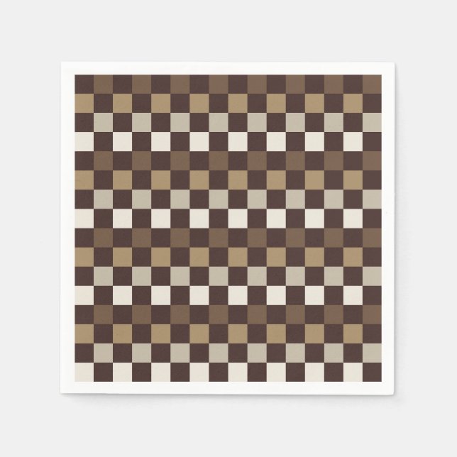 Guardanapo De Papel Earthy minerals checkerboard pattern (Frente)
