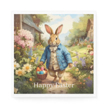 Easter Bunny Collecting Easter Eggs