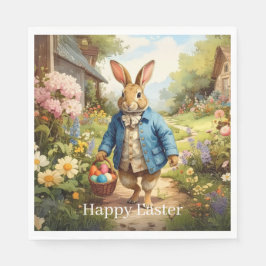 Guardanapo De Papel Easter Bunny Collecting Easter Eggs