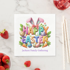 Guardanapo De Papel Easter Family Gathering Colorful