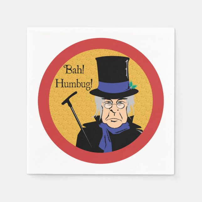 Guardanapo De Papel Ebenezer Scrooge Bah! Humbug! (Frente)