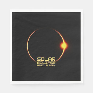 Guardanapo De Papel Eclipse Solar 8 de abril de 2024