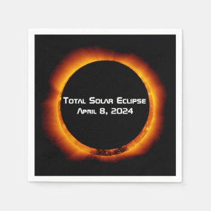 Guardanapo De Papel Eclipse Solar Total 2024