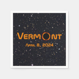 Guardanapo De Papel Eclipse Solar Totalmente Vermont 2024