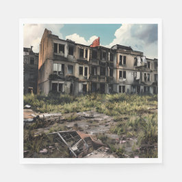 Guardanapo De Papel Edifícios Abandonados | Destruição Pós Apocalipse