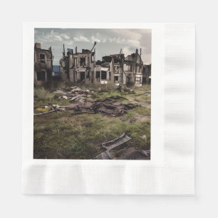 Guardanapo De Papel Edifícios abandonados Posto Destruição do Apocal