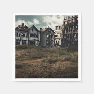 Guardanapo De Papel Edifícios abandonados Posto Destruição do Apocal