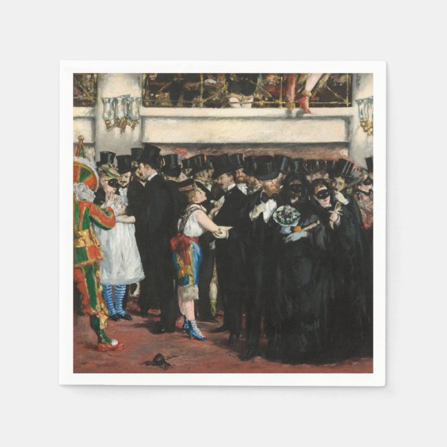 Guardanapo De Papel Edouard Manet - Baile Mascarado na Ópera (Frente)