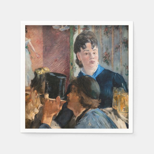 Guardanapo De Papel Edouard Manet - Garçonete Servindo Cerveja (Frente)
