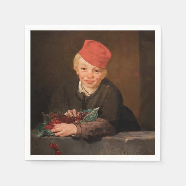 Guardanapo De Papel Edouard Manet - Garoto com Cerejas (Frente)