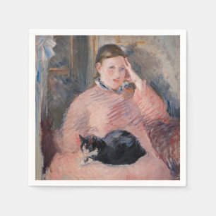 Guardanapo De Papel Edouard Manet - Mulher com gato