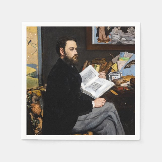 Guardanapo De Papel Edouard Manet - Retrato de Emile Zola (Frente)