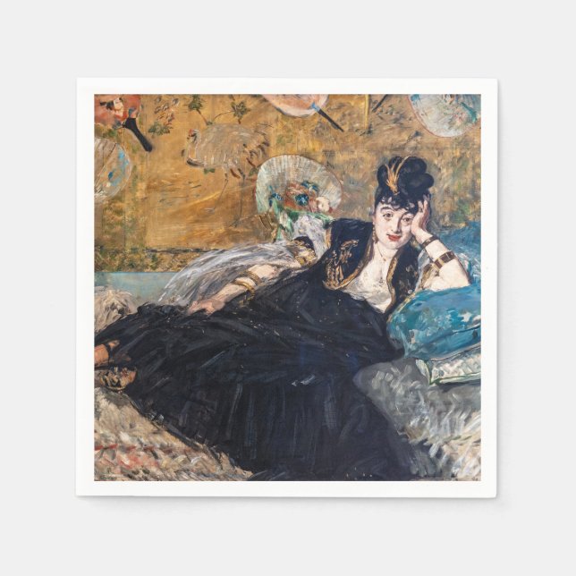 Guardanapo De Papel Edouard Manet - Senhora com ventiladores (Frente)