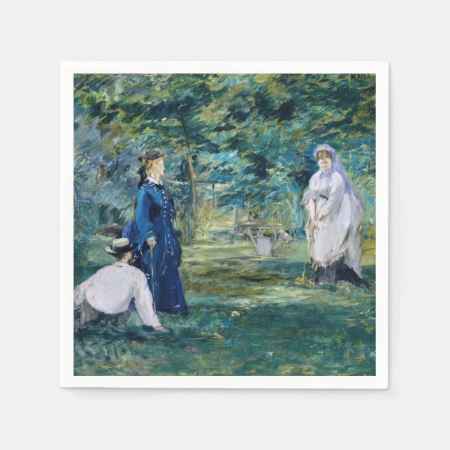 Guardanapo De Papel Edouard Manet - Um Jogo de Croquet (Frente)
