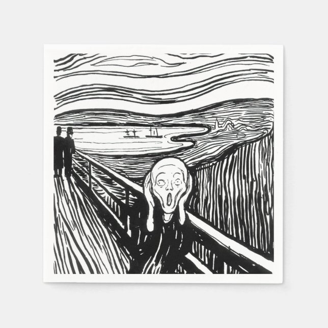 Guardanapo De Papel Edvard Munch - A litografia do Gritar (Frente)